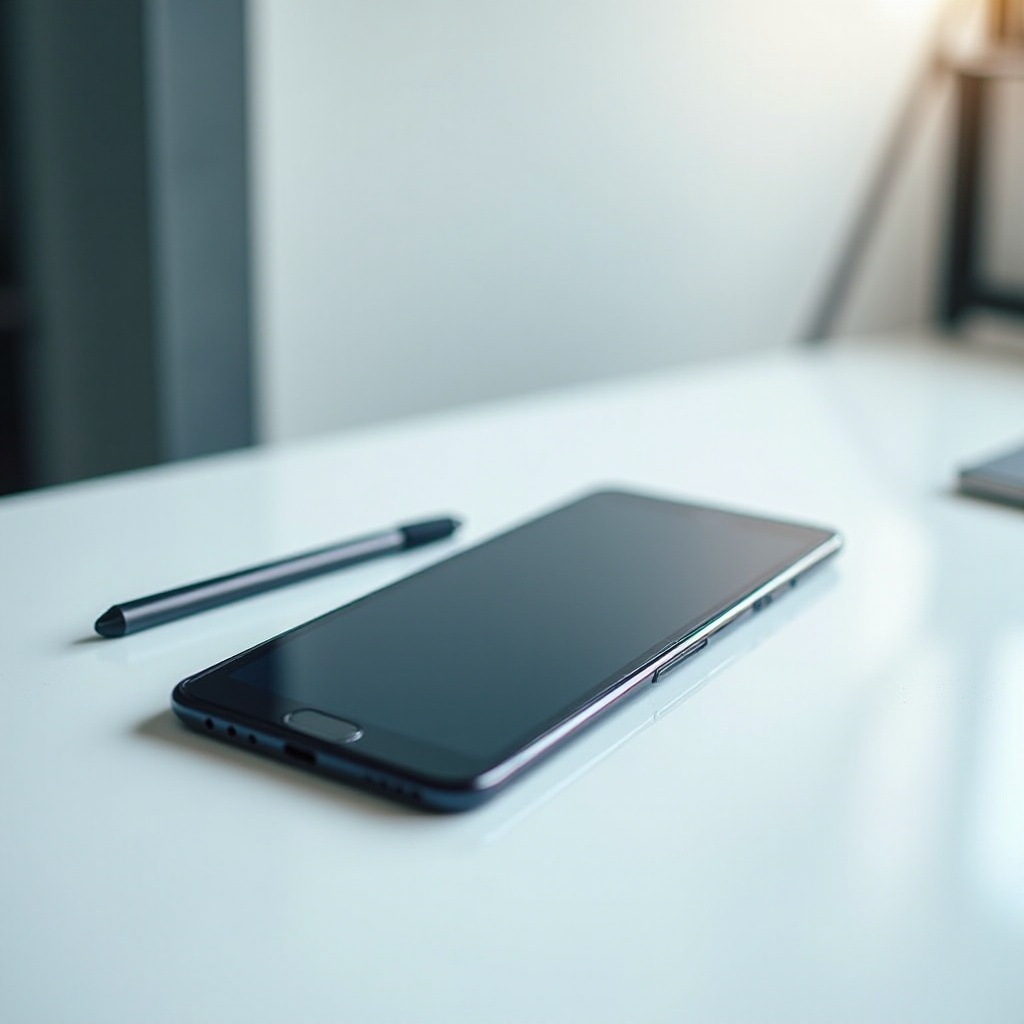 Samsung-Handy mit einem Stift