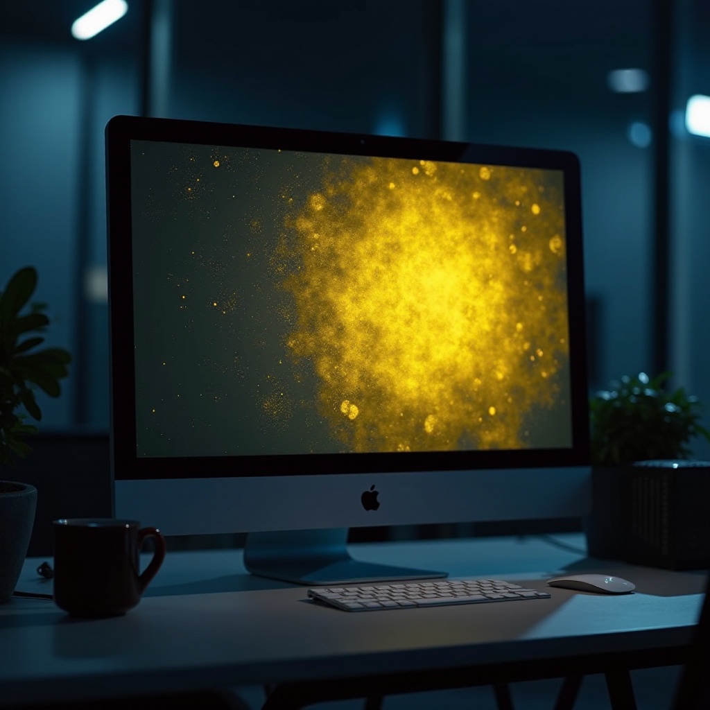 بقع صفراء على شاشة الكمبيوتر