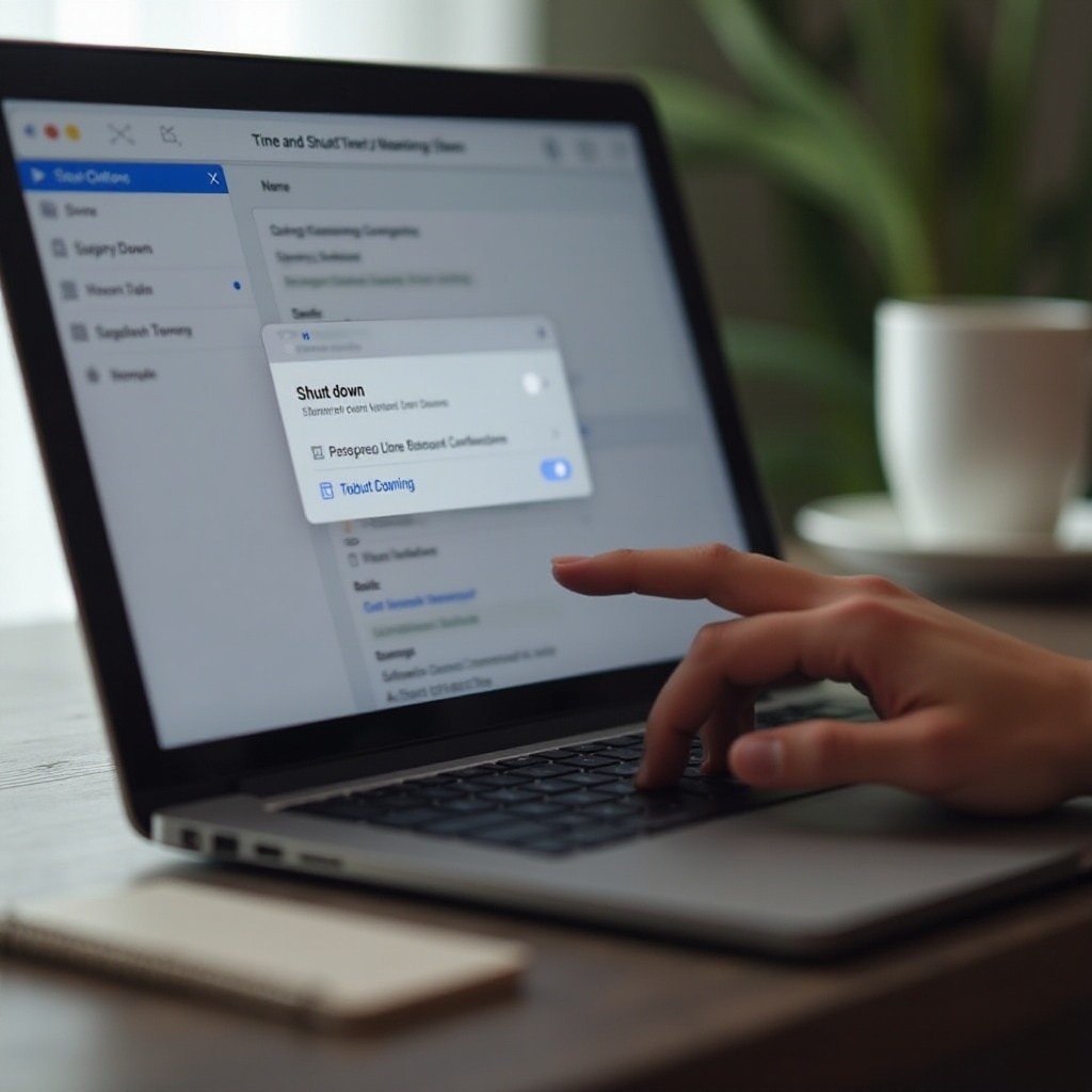wie schaltet man ein MacBook Pro Laptop aus