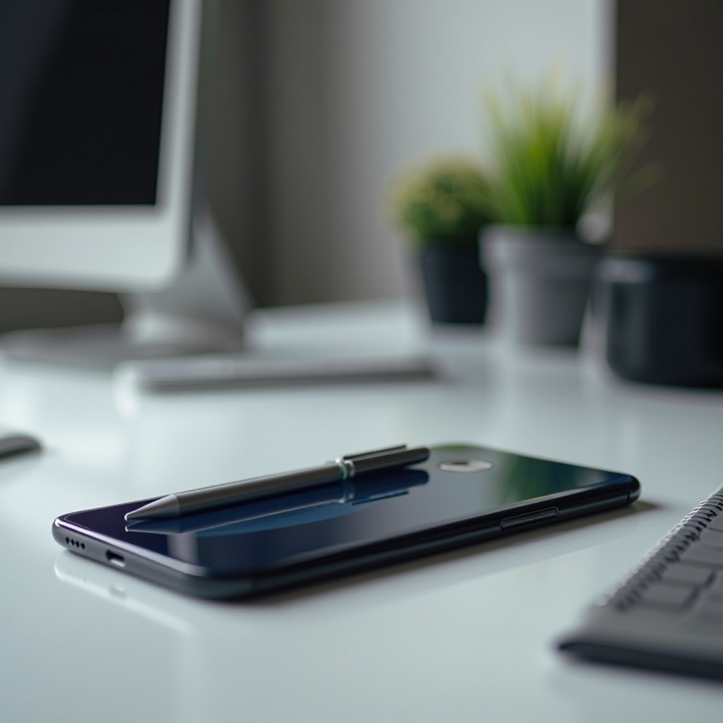 telefono Samsung con una penna