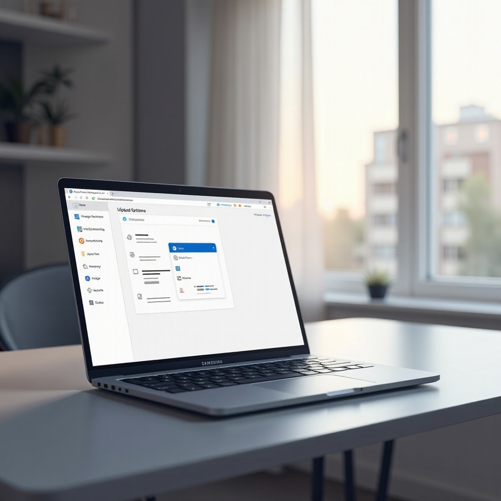 опция загрузки на ноутбуке Samsung