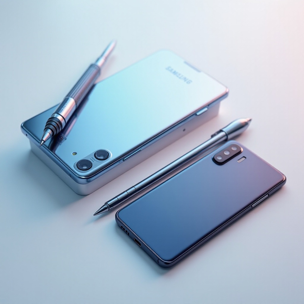 samsung phone with a pen