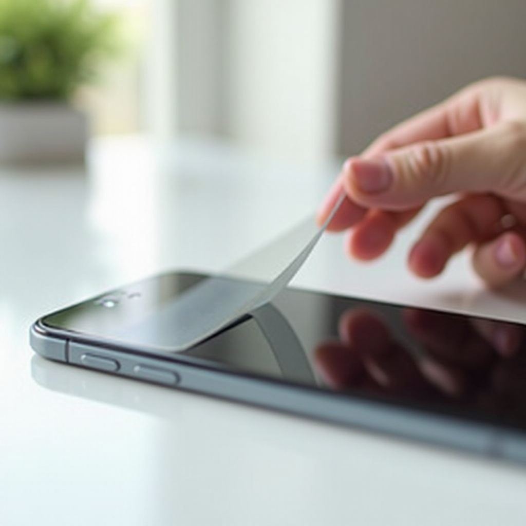 cómo quitar un protector de pantalla de vidrio de un iPhone