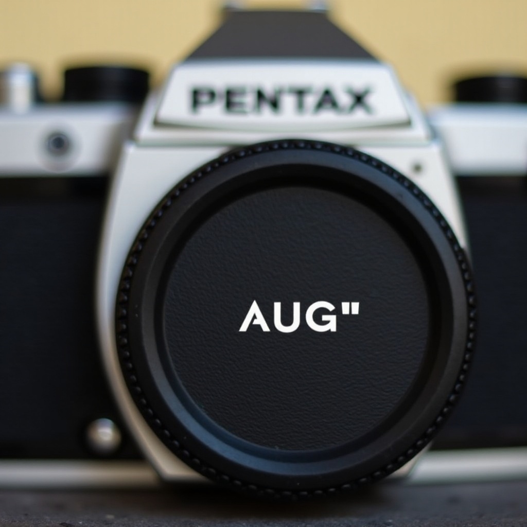 ما هو aug على غطاء عدسة كاميرا pentax