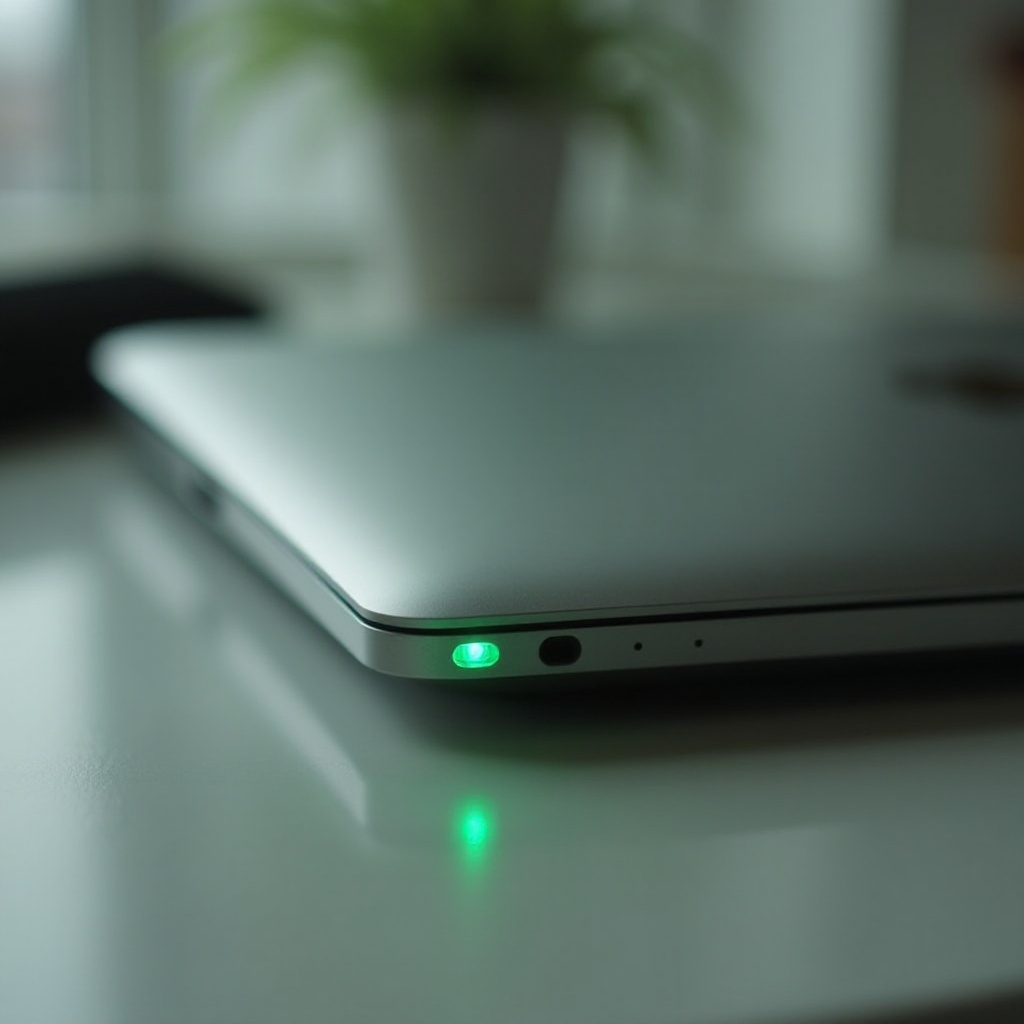 perché c'è una luce verde sul mio MacBook