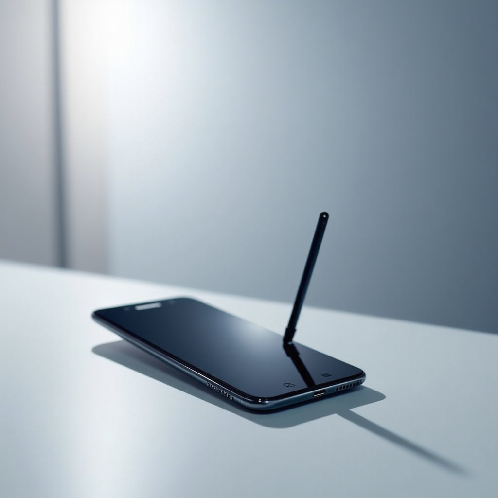 teléfono Samsung con un lápiz