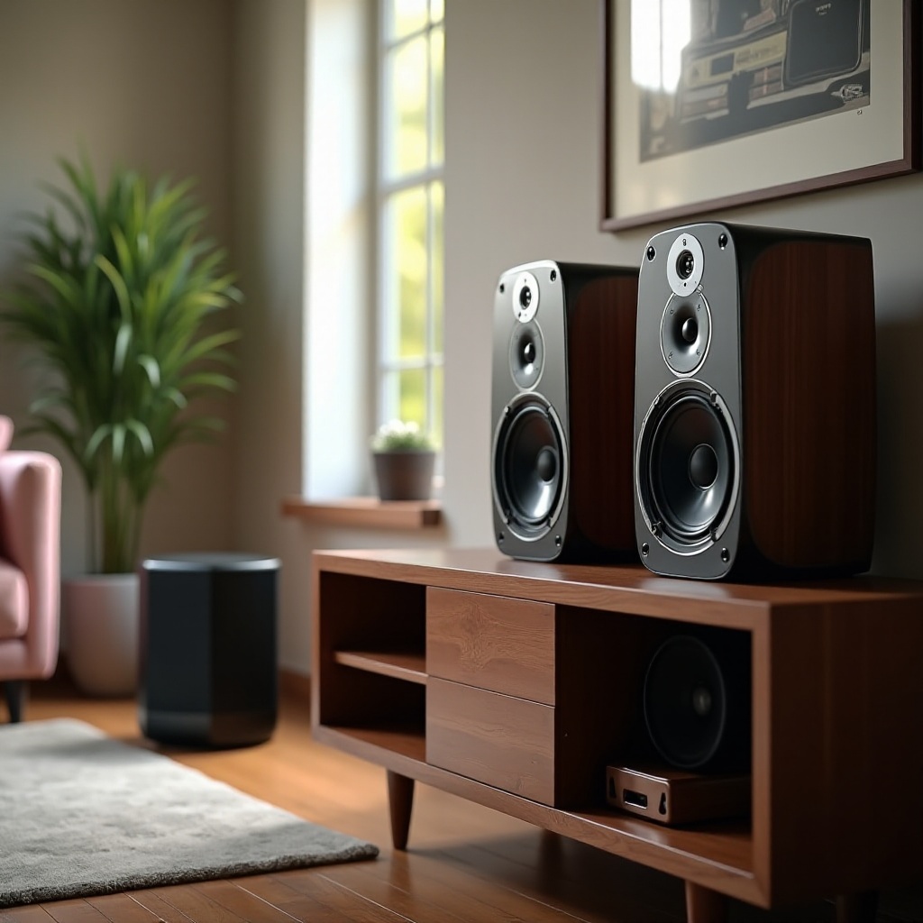 enceintes de bibliothèque alimentées avec sortie pour caisson de basses