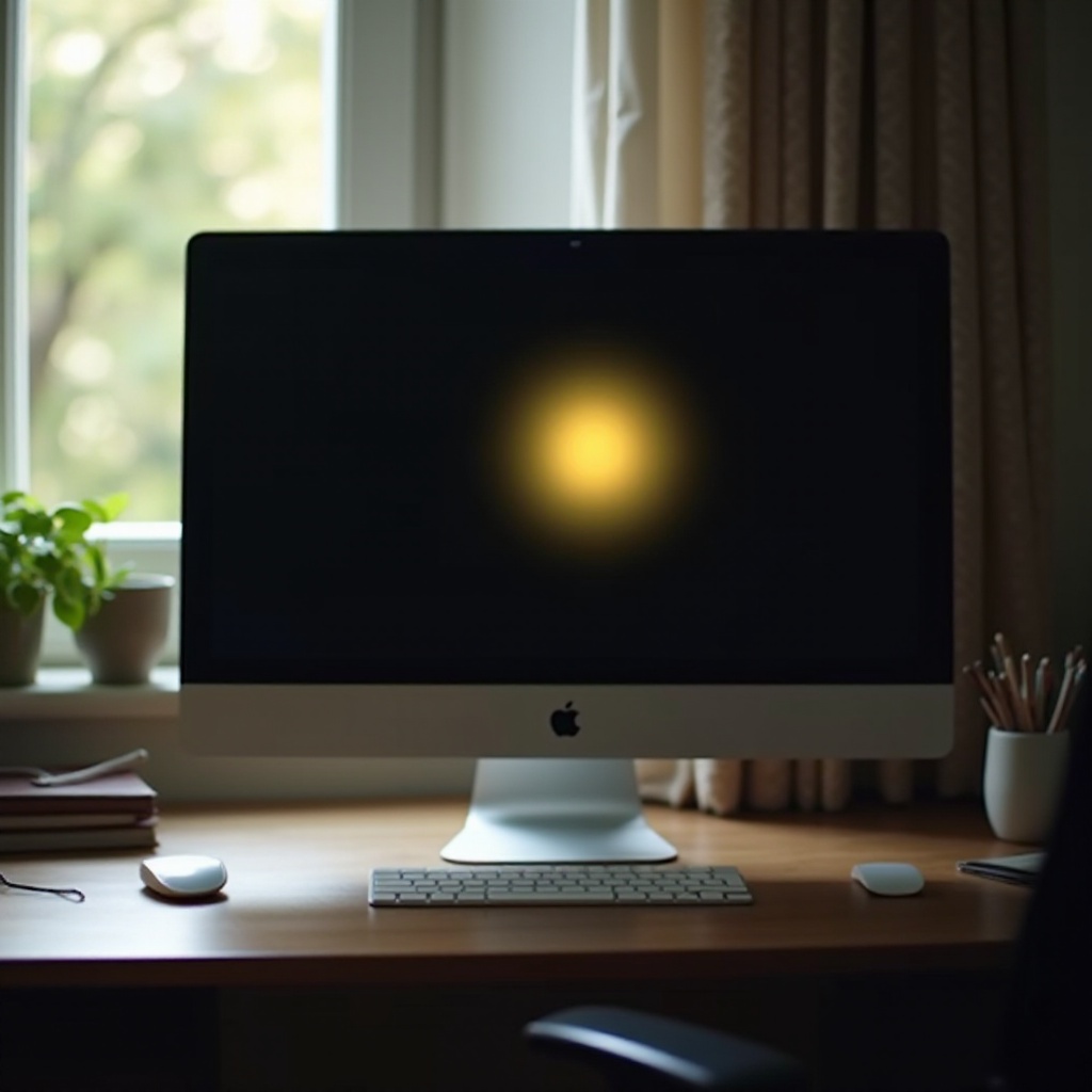 macchie gialle schermo del computer