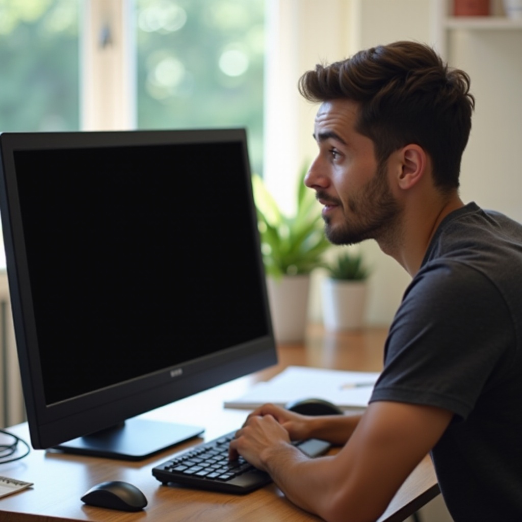 my pc boots up but no display