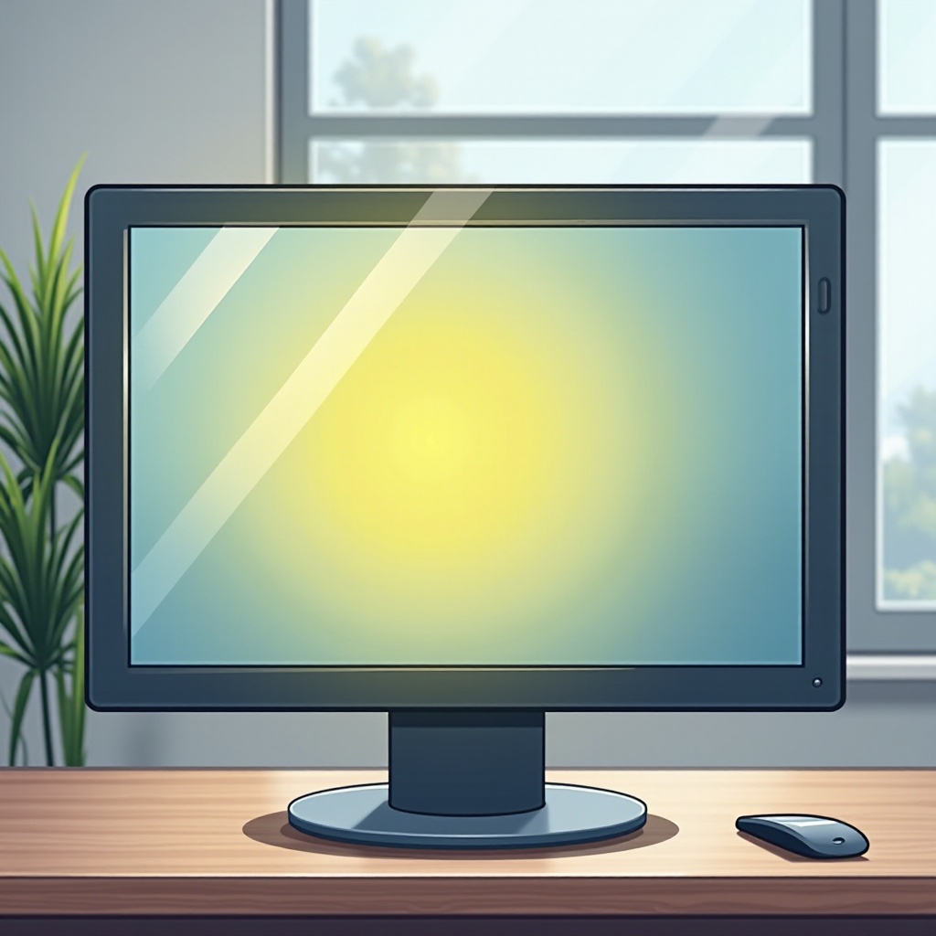 taches jaunes écran d'ordinateur